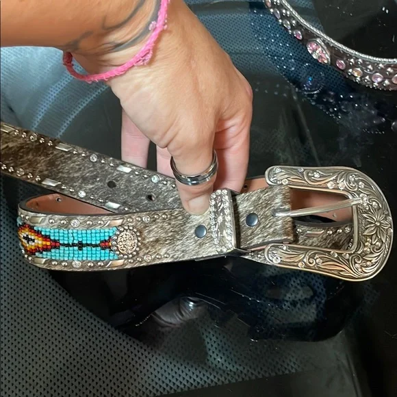 Ariat | Accessories | Ariat Silver And Brown Western Belt  display picture 2